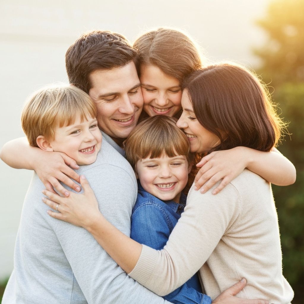 Счастливая семья после восстановления отношений